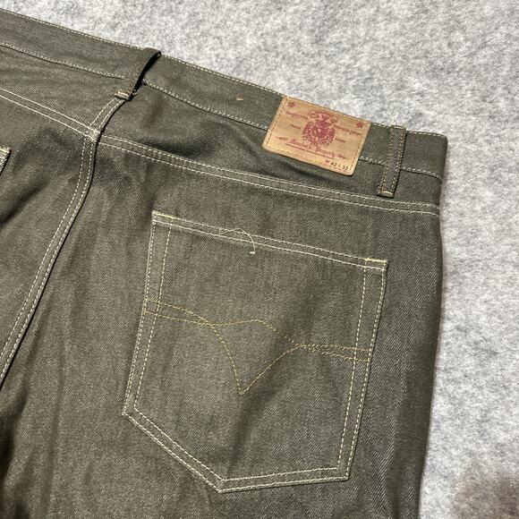 Vintage Members Property Coogi Straight Jeans Men's Size 42x32 Dark Green Denim - Picture 7 of 9